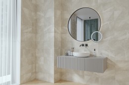 Manhattan Matt Beige Stone Ceramic Wall Tile 250x400mm