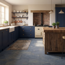 Modern Slate Blue Rectified Porcelain Wall & Floor Tile 300x600mm