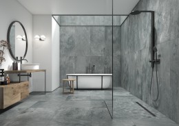 Modern Slate Anthracite Rectified Porcelain Wall & Floor Tile 600x1200mm