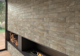 Modern Slate Greige Porcelain Wall & Floor Tile 75x450mm