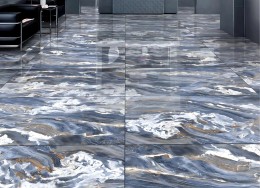 Luxe Ocean Blue Gloss Porcelain Wall & Floor Tile 600x1200mm