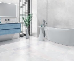 Sorrento White Silk Rectified Porcelain Wall and Floor Tile 600x1200mm
