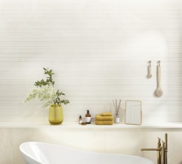 Sorrento Ivory Decor Silk Porcelain Wall and Floor Tile 600x1200mm