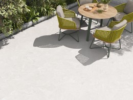Pebble White Matt Porcelain Wall and Floor Tile 375x750mm