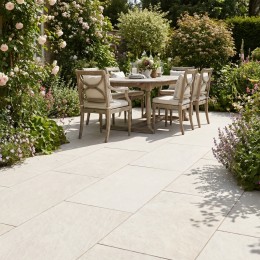 image of Rockslate Bone Porcelain Paving 600x900x20mm