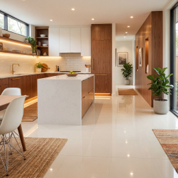 Time Snow Polished Double Loaded Porcelain Floor & Wall Tile 600x600mm