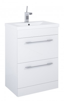 Appeal 60cm 2 Drawer Basin Unit White