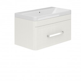 Cuban 80cm 1 Drawer Vanity Unit White Wood