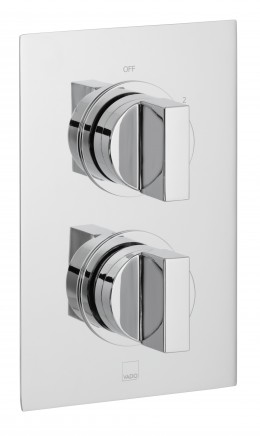 Cube 2 Outlet, 2 Handle Thermostatic Shower Valve