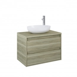 Revival 2 80cm 3 Drawer Basin Unit San Remo Oak Wood Effect