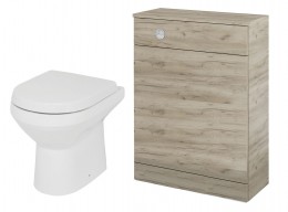 Vogue Back to Wall Pan, Appeal Craft Oak WC unit & Concealed Cistern