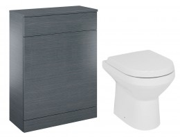 Vogue Back to Wall Pan, Revival 2 Graphite WC Unit & Concealed Cistern