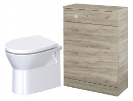 Eclipse Back to Wall Pan, Appeal Craft Oak WC unit & Concealed Cistern