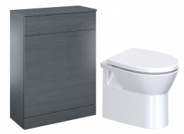 Eclipse Back to Wall Pan, Revival 2 Graphite WC Unit & Concealed Cistern
