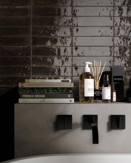 Lume Black Gloss Porcelain Wall and Floor Tile 240x60mm