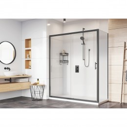 Enhance 8 Plus 1400mm Sliding Door with 900mm Side Panel, Black