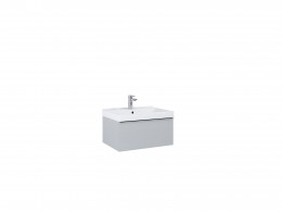 Look Modular Wall Hung Basin Unit 60cm 1 Drawer Matt Stone