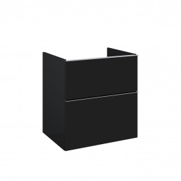 Look Modular Wall Hung Base Unit 60cm 2 Drawer Matt Black