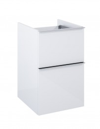 Look Modular Wall Hung Base Unit 40cm 2 Drawer White Gloss