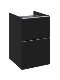 Look Modular Wall Hung Base Unit 40cm 2 Drawer Matt Black