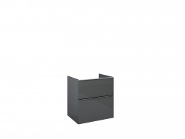 Look Modular Wall Hung Base Unit 60cm 2 Drawer Anthracite High Gloss  