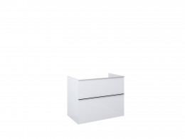 Look Modular Wall Hung Base Unit 60cm 2 Drawer White High Gloss  