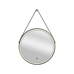 Vertex 60cm Mirror Brushed Brass Frame Led