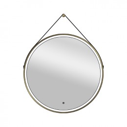 Vertex 80cm Mirror Brushed Brass Frame Led