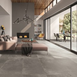 Garda Mid Grey Rectified Porcelain Floor and Wall Tile 600x1200mm