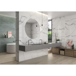 Infinity White Marble Polished Porcelain Floor and Wall 600x1200mm