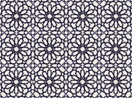 Moorish Agadir Hand Painted Blue Décor Wall Tile 140x140mm