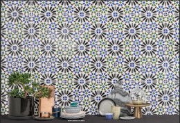 Moorish Casablanca Hand Painted Décor Wall Tile 140x140mm