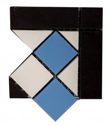 Blenheim Victorian Porcelain Ocean Blue Corner Floor Tile 93x93mm