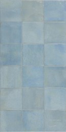 Beaumont Aqua Blue Squares Floor and Wall Tile 300x600mm