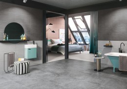 Chalk Mid Grey Decor Floor and Wall Tile 330x600mm