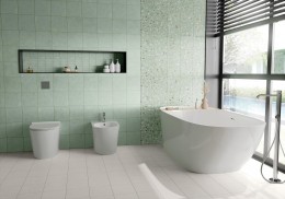 Attract Green Terrazzo Floor and Wall Tile 200x200mm