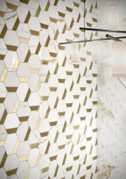 Calcatta Oro Hexagon Mosaic 290x310mm