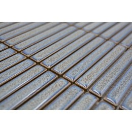 Kit-Kat Gloss Grey Porcelain Stick Mosaic 282x308mm