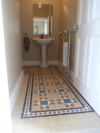 Donard Victorian Porcelain Yellow Panel Floor Tile 285x285mm