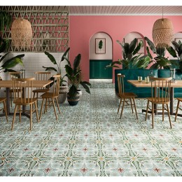 Altea Olivo Blue Porcelain Large Floor Tile 592x592x10mm