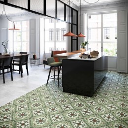 Altea Corbeta Green Porcelain Large Floor Tile 592x592x10mm