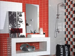 Metro Underground Bevel Red Ceramic Wall Tile 200x100mm