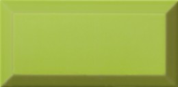 Metro Underground Bevel Lime Ceramic Wall Tile 200x100mm