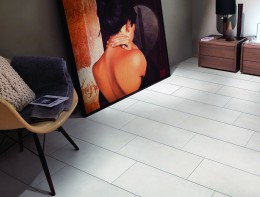 Studio White Porcelain Floor & Wall Tile 600x300mm