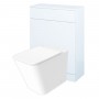 Indo Rimless Back to Wall Pan, Slim Soft Close Seat, Appeal White WC Unit and Concealed Cistern