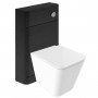 Indo Back to Wall Pan, Slim Soft Close Seat, Cuban Black Wood WC Unit and Concealed Cistern