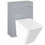Indo Back to Wall Pan, Slim Soft Close Seat, Appeal Light Grey WC Unit and Concealed Cistern
