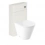 Surface Rimless Back to Wall Pan, Slim Soft Close Seat, Cuban White Wood WC Unit and Concealed Cistern