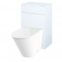 Surface Rimless Back to Wall Pan, Slim Soft Close Seat. Sense White WC Unit and Concealed Cistern