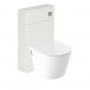 Surface Back to Wall Pan, Slim Soft Close Seat, Cuban White Wood WC Unit and Concealed Cistern